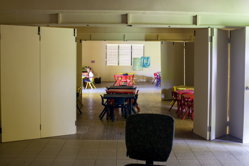 Interior of the Bluefields Basic School